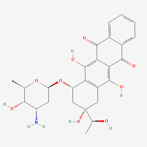 (7S,9S)-7-[(2R,4S,5S,6S)-4-amino-5-hydroxy-6-methyloxan-2-yl]oxy-6,9,11-trihydroxy-9-[(1S)-1-hydroxyethyl]-8,10-dihydro-7H-tetracene-5,12-dione (CAS: 86189-66-4) - Related Chemical Product