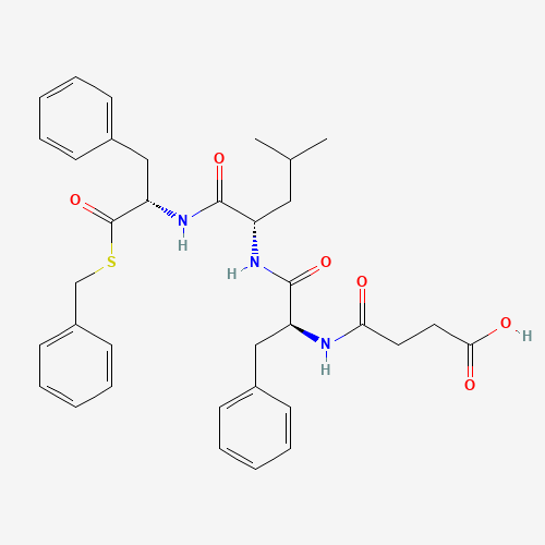 4-[[(2S)-1-[[(2S)-1-[[(2S)-1-benzylsulfanyl-1-oxo-3-phenylpropan-2-yl]amino]-4-methyl-1-oxopentan-2-yl]amino]-1-oxo-3-phenylpropan-2-yl]amino]-4-oxobutanoic acid (CAS: 80651-94-1) - Related Chemical Product