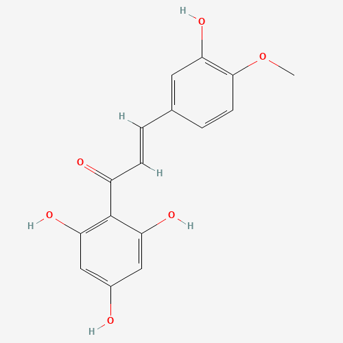 (E)-3-(3-hydroxy-4-methoxyphenyl)-1-(2,4,6-trihydroxyphenyl)prop-2-en-1-one (CAS: 75679-30-0) - Chemical Structure and Molecular Formula 