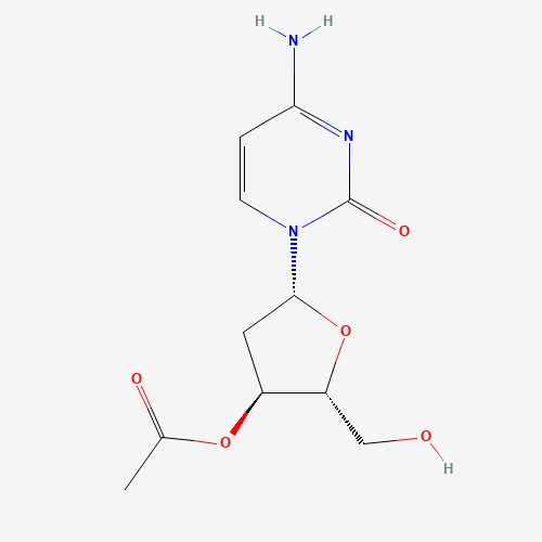 [(2R,3S,5R)-5-(4-amino-2-oxopyrimidin-1-yl)-2-(hydroxymethyl)oxolan-3-yl] acetate (CAS: 72560-69-1) - Chemical Structure and Molecular Formula 
