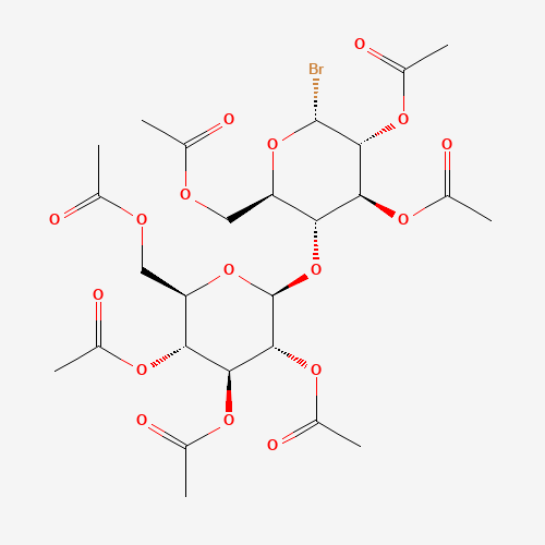 [(2R,3R,4S,5R,6S)-3,4,5-triacetyloxy-6-[(2R,3R,4S,5R,6R)-4,5-diacetyloxy-2-(acetyloxymethyl)-6-bromooxan-3-yl]oxyoxan-2-yl]methyl acetate (CAS: 14227-66-8) - Related Chemical Product