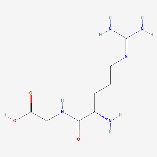 2-[[(2S)-2-amino-5-(diaminomethylideneamino)pentanoyl]amino]acetic acid (CAS: 108347-93-9) - Chemical Structure and Molecular Formula 