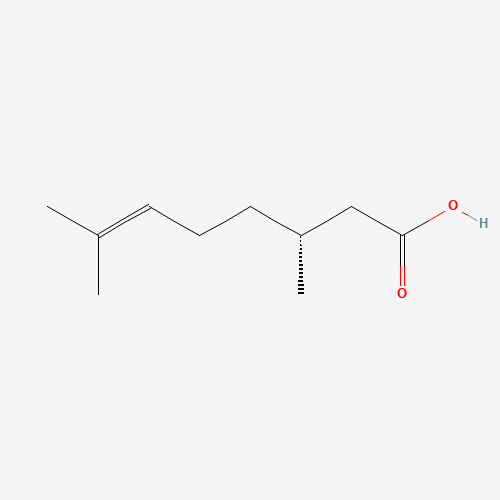 (3R)-3,7-dimethyloct-6-enoic acid (CAS: 18951-85-4) - Chemical Structure and Molecular Formula 