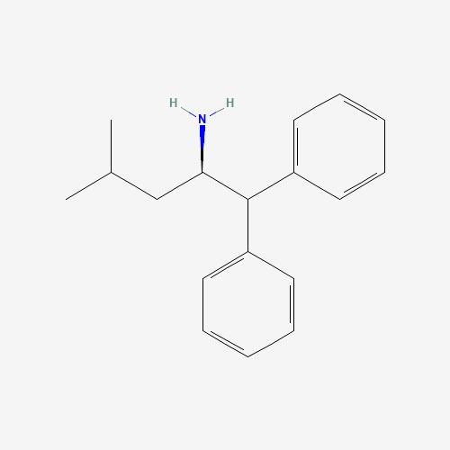 (2R)-4-methyl-1,1-diphenylpentan-2-amine (CAS: 352535-73-0) - Chemical Structure and Molecular Formula 