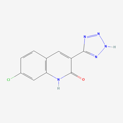 (3Z)-7-chloro-3-(1,2-dihydrotetrazol-5-ylidene)quinolin-2-one (CAS: 150584-62-6) - Chemical Structure and Molecular Formula 