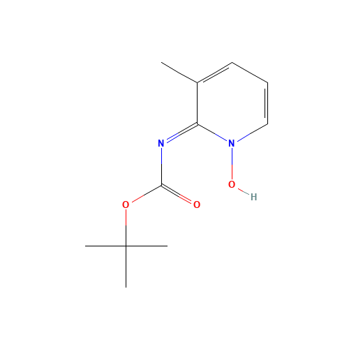 tert-butyl (NZ)-N-(1-hydroxy-3-methylpyridin-2-ylidene)carbamate (CAS: 199296-32-7) - Chemical Structure and Molecular Formula 