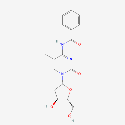 N-[1-[(2R,4S,5R)-4-hydroxy-5-(hydroxymethyl)oxolan-2-yl]-5-methyl-2-oxopyrimidin-4-yl]benzamide (CAS: 104579-02-4) - Chemical Structure and Molecular Formula 