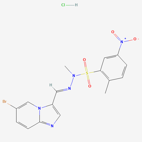 N-[(E)-(6-bromoimidazo[1,2-a]pyridin-3-yl)methylideneamino]-N,2-dimethyl-5-nitrobenzenesulfonamide;hydrochloride (CAS: 372196-77-5) - Related Chemical Product