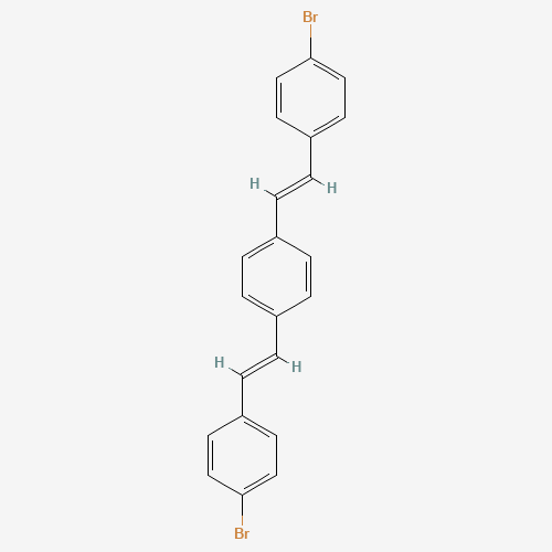 1,4-bis[(E)-2-(4-bromophenyl)ethenyl]benzene (CAS: 58358-55-7) - Chemical Structure and Molecular Formula 