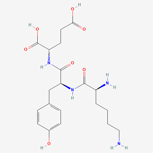 (2S)-2-[[(2S)-2-[[(2S)-2,6-diaminohexanoyl]amino]-3-(4-hydroxyphenyl)propanoyl]amino]pentanedioic acid (CAS: 23642-44-6) - Related Chemical Product