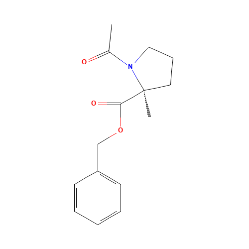 benzyl (2S)-1-acetyl-2-methylpyrrolidine-2-carboxylate (CAS: 1268519-84-1) - Chemical Structure and Molecular Formula 