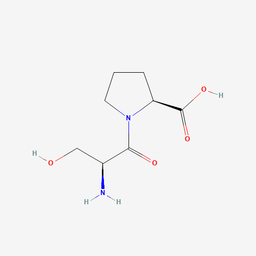 (2S)-1-[(2S)-2-amino-3-hydroxypropanoyl]pyrrolidine-2-carboxylic acid (CAS: 23827-93-2) - Chemical Structure and Molecular Formula 