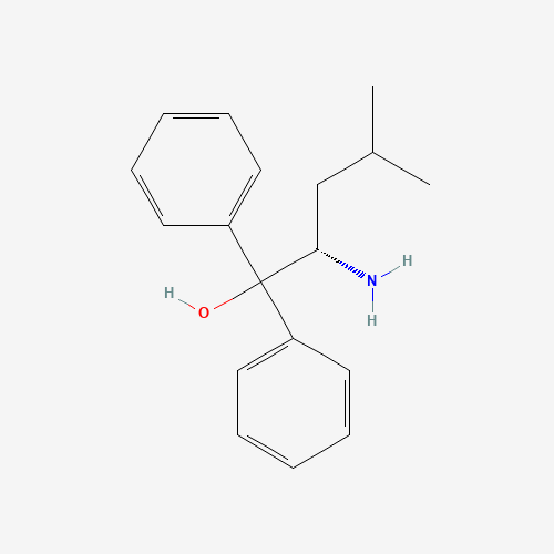 (2S)-2-amino-4-methyl-1,1-diphenylpentan-1-ol (CAS: 78603-97-1) - Chemical Structure and Molecular Formula 