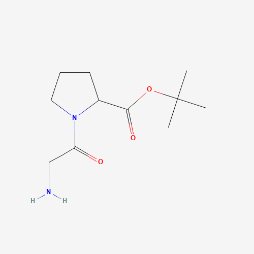 tert-butyl (2S)-1-(2-aminoacetyl)pyrrolidine-2-carboxylate (CAS: 60166-68-9) - Chemical Structure and Molecular Formula 