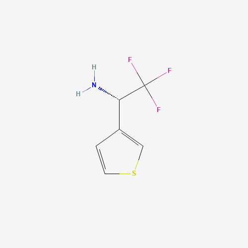 (1S)-2,2,2-trifluoro-1-thiophen-3-ylethanamine (CAS: 1209050-27-0) - Chemical Structure and Molecular Formula 