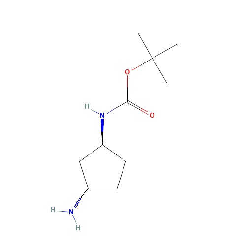 tert-butyl N-[(1S,3S)-3-aminocyclopentyl]carbamate (CAS: 645400-44-8) - Chemical Structure and Molecular Formula 