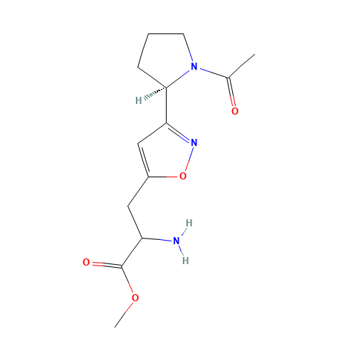methyl 3-[3-[(2R)-1-acetylpyrrolidin-2-yl]-1,2-oxazol-5-yl]-2-aminopropanoate (CAS: 1219125-39-9) - Related Chemical Product