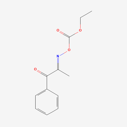 ethyl [(E)-(1-oxo-1-phenylpropan-2-ylidene)amino] carbonate (CAS: 65894-76-0) - Chemical Structure and Molecular Formula 