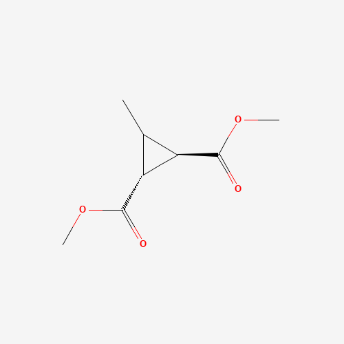 dimethyl (1R,2R)-3-methylcyclopropane-1,2-dicarboxylate (CAS: 28363-79-3) - Chemical Structure and Molecular Formula 