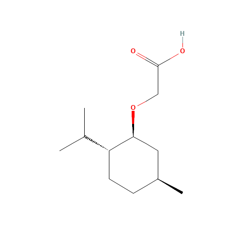 2-[(1S,2R,5S)-5-methyl-2-propan-2-ylcyclohexyl]oxyacetic acid (CAS: 94133-41-2) - Chemical Structure and Molecular Formula 