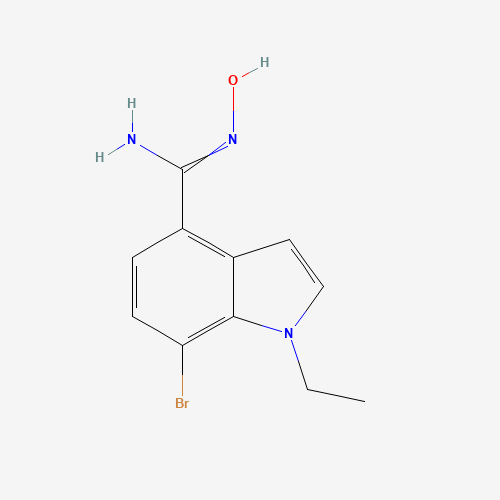 7-bromo-1-ethyl-N'-hydroxyindole-4-carboximidamide (CAS: 1258959-85-1) - Chemical Structure and Molecular Formula 