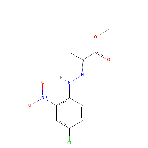 ethyl (2E)-2-[(4-chloro-2-nitrophenyl)hydrazinylidene]propanoate (CAS: 1394078-27-3) - Chemical Structure and Molecular Formula 