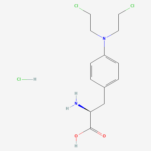 (2S)-2-amino-3-[4-[bis(2-chloroethyl)amino]phenyl]propanoic acid;hydrochloride (CAS: 3223-07-2) - Chemical Structure and Molecular Formula 