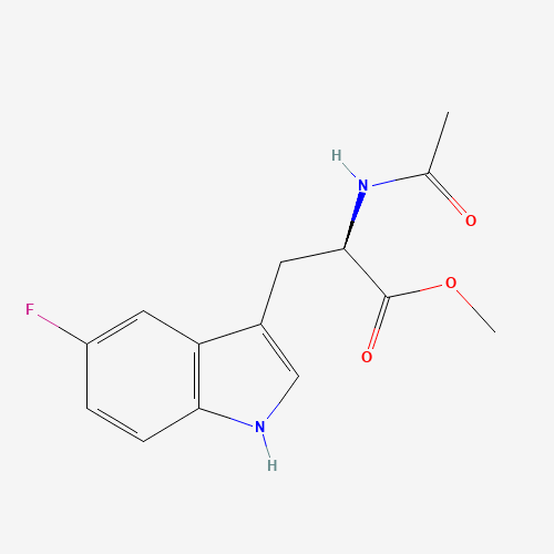 methyl (2R)-2-acetamido-3-(5-fluoro-1H-indol-3-yl)propanoate (CAS: 114872-80-9) - Chemical Structure and Molecular Formula 