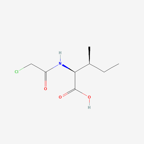 (2S,3S)-2-[(2-chloroacetyl)amino]-3-methylpentanoic acid (CAS: 67253-30-9) - Chemical Structure and Molecular Formula 
