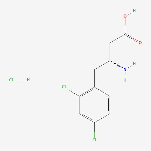 (3R)-3-amino-4-(2,4-dichlorophenyl)butanoic acid;hydrochloride (CAS: 331847-13-3) - Chemical Structure and Molecular Formula 