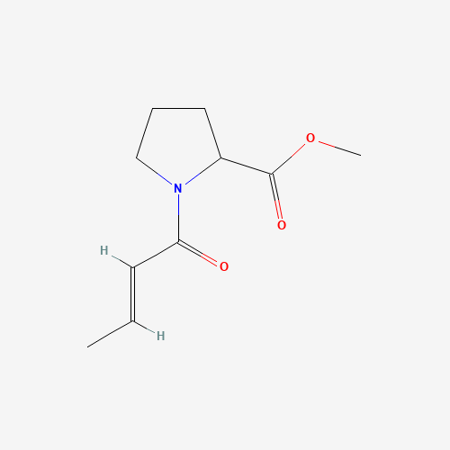 methyl 1-[(E)-but-2-enoyl]pyrrolidine-2-carboxylate (CAS: 480440-16-2) - Chemical Structure and Molecular Formula 