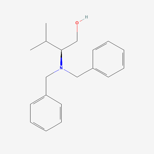 (2S)-2-(dibenzylamino)-3-methylbutan-1-ol (CAS: 111060-54-9) - Chemical Structure and Molecular Formula 