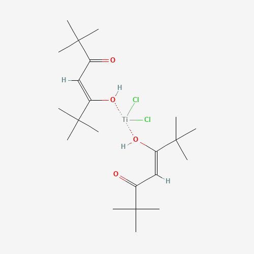 dichlorotitanium;(Z)-5-hydroxy-2,2,6,6-tetramethylhept-4-en-3-one (CAS: 53293-32-6) - Chemical Structure and Molecular Formula 