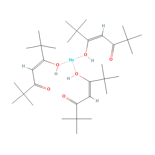holmium;(Z)-5-hydroxy-2,2,6,6-tetramethylhept-4-en-3-one (CAS: 15522-73-3) - Chemical Structure and Molecular Formula 