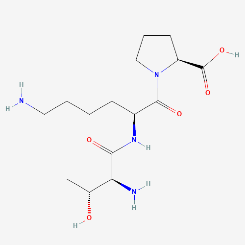(2S)-1-[(2S)-6-amino-2-[[(2S,3R)-2-amino-3-hydroxybutanoyl]amino]hexanoyl]pyrrolidine-2-carboxylic acid (CAS: 41961-56-2) - Chemical Structure and Molecular Formula 