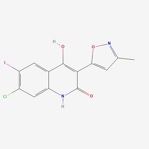 (3E)-7-chloro-6-iodo-3-(3-methyl-2H-1,2-oxazol-5-ylidene)-1H-quinoline-2,4-dione (CAS: 1398339-48-4) - Related Chemical Product