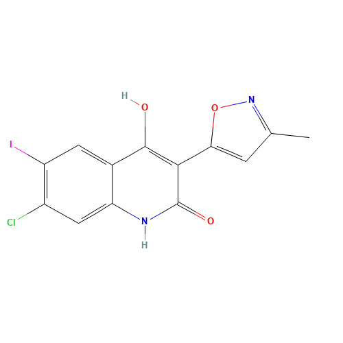 (3E)-7-chloro-6-iodo-3-(3-methyl-2H-1,2-oxazol-5-ylidene)-1H-quinoline-2,4-dione (CAS: 1398339-48-4) - Related Chemical Product