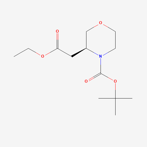 tert-butyl (3S)-3-(2-ethoxy-2-oxoethyl)morpholine-4-carboxylate (CAS: 761460-04-2) - Related Chemical Product
