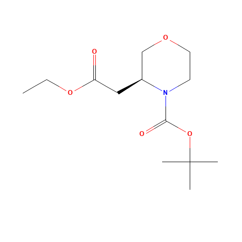 tert-butyl (3S)-3-(2-ethoxy-2-oxoethyl)morpholine-4-carboxylate (CAS: 761460-04-2) - Related Chemical Product