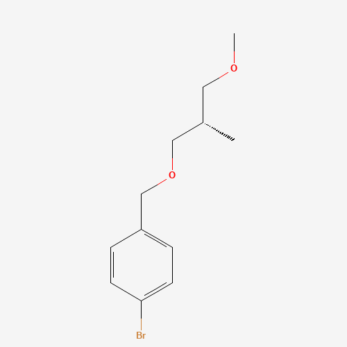 1-bromo-4-[[(2S)-3-methoxy-2-methylpropoxy]methyl]benzene (CAS: 1006865-32-2) - Chemical Structure and Molecular Formula 
