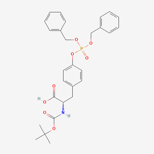 (2S)-3-[4-bis(phenylmethoxy)phosphoryloxyphenyl]-2-[(2-methylpropan-2-yl)oxycarbonylamino]propanoic acid (CAS: 92265-01-5) - Related Chemical Product