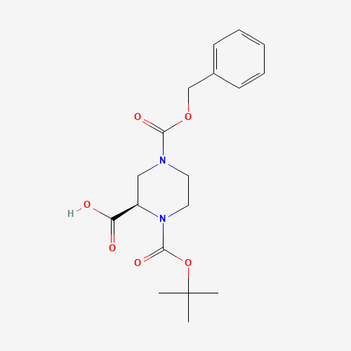 (2R)-1-[(2-methylpropan-2-yl)oxycarbonyl]-4-phenylmethoxycarbonylpiperazine-2-carboxylic acid (CAS: 138775-02-7) - Related Chemical Product