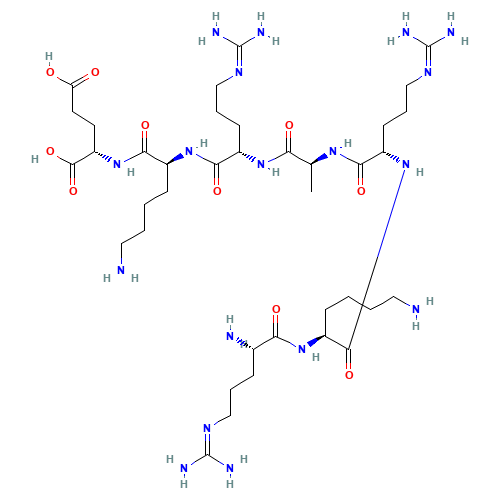 (2S)-2-[[(2S)-6-amino-2-[[(2S)-2-[[(2S)-2-[[(2S)-2-[[(2S)-6-amino-2-[[(2S)-2-amino-5-(diaminomethylideneamino)pentanoyl]amino]hexanoyl]amino]-5-(diaminomethylideneamino)pentanoyl]amino]propanoyl]amino]-5-(diaminomethylideneamino)pentanoyl]amino]hexanoyl]a (CAS: 82801-73-8) - Related Chemical Product