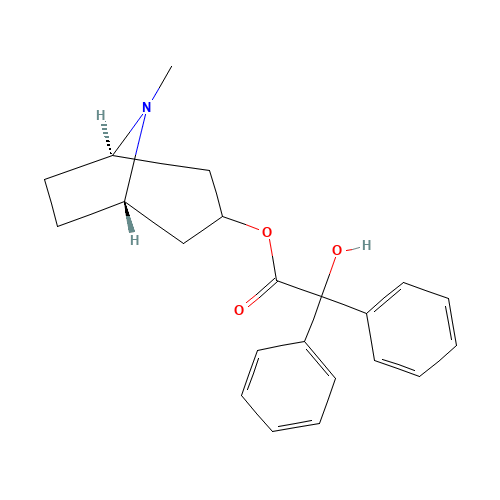 [(1S,5R)-8-methyl-8-azabicyclo[3.2.1]octan-3-yl] 2-hydroxy-2,2-diphenylacetate (CAS: 3736-36-5) - Chemical Structure and Molecular Formula 