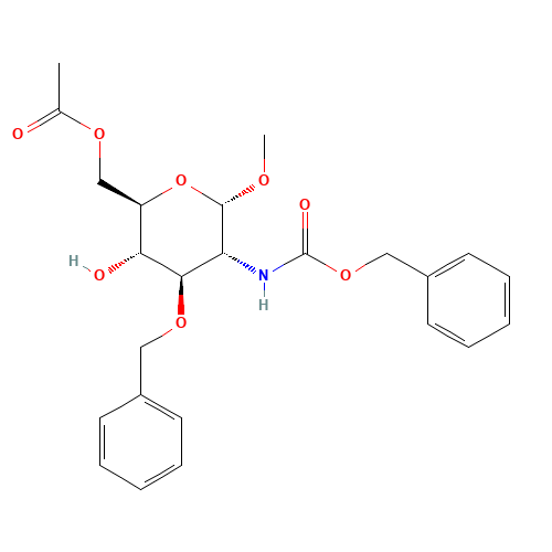 [(2R,3S,4R,5R,6S)-3-hydroxy-6-methoxy-4-phenylmethoxy-5-(phenylmethoxycarbonylamino)oxan-2-yl]methyl acetate (CAS: 114869-95-3) - Related Chemical Product