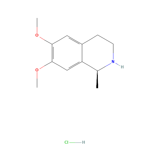 (1S)-6,7-dimethoxy-1-methyl-1,2,3,4-tetrahydroisoquinoline;hydrochloride (CAS: 883-87-4) - Related Chemical Product