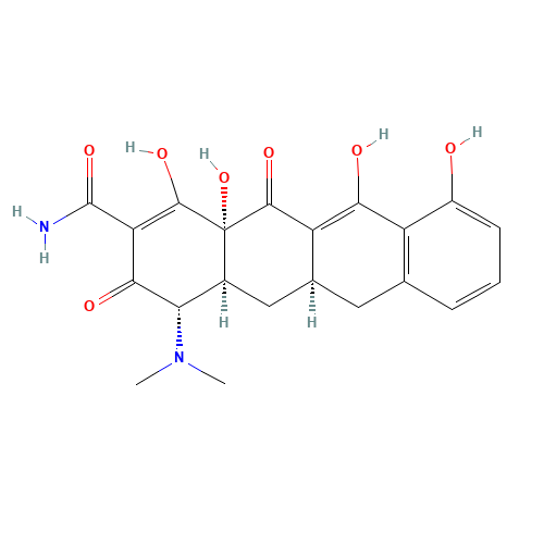 (4S,4aS,5aR,12aR)-4-(dimethylamino)-1,10,11,12a-tetrahydroxy-3,12-dioxo-4a,5,5a,6-tetrahydro-4H-tetracene-2-carboxamide (CAS: 808-26-4) - Related Chemical Product