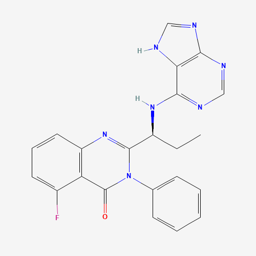 5-fluoro-3-phenyl-2-[(1S)-1-(7H-purin-6-ylamino)propyl]quinazolin-4-one (CAS: 1146702-54-6) - Related Chemical Product