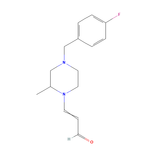 (E)-3-[4-[(4-fluorophenyl)methyl]-2-methylpiperazin-1-yl]prop-2-enal (CAS: 685535-55-1) - Related Chemical Product