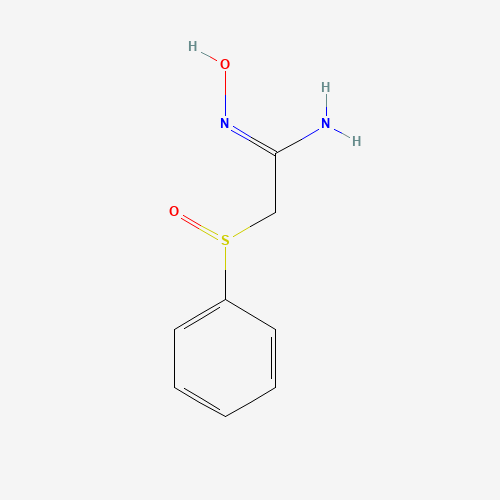 2-(benzenesulfinyl)-N'-hydroxyethanimidamide (CAS: 17665-59-7) - Chemical Structure and Molecular Formula 